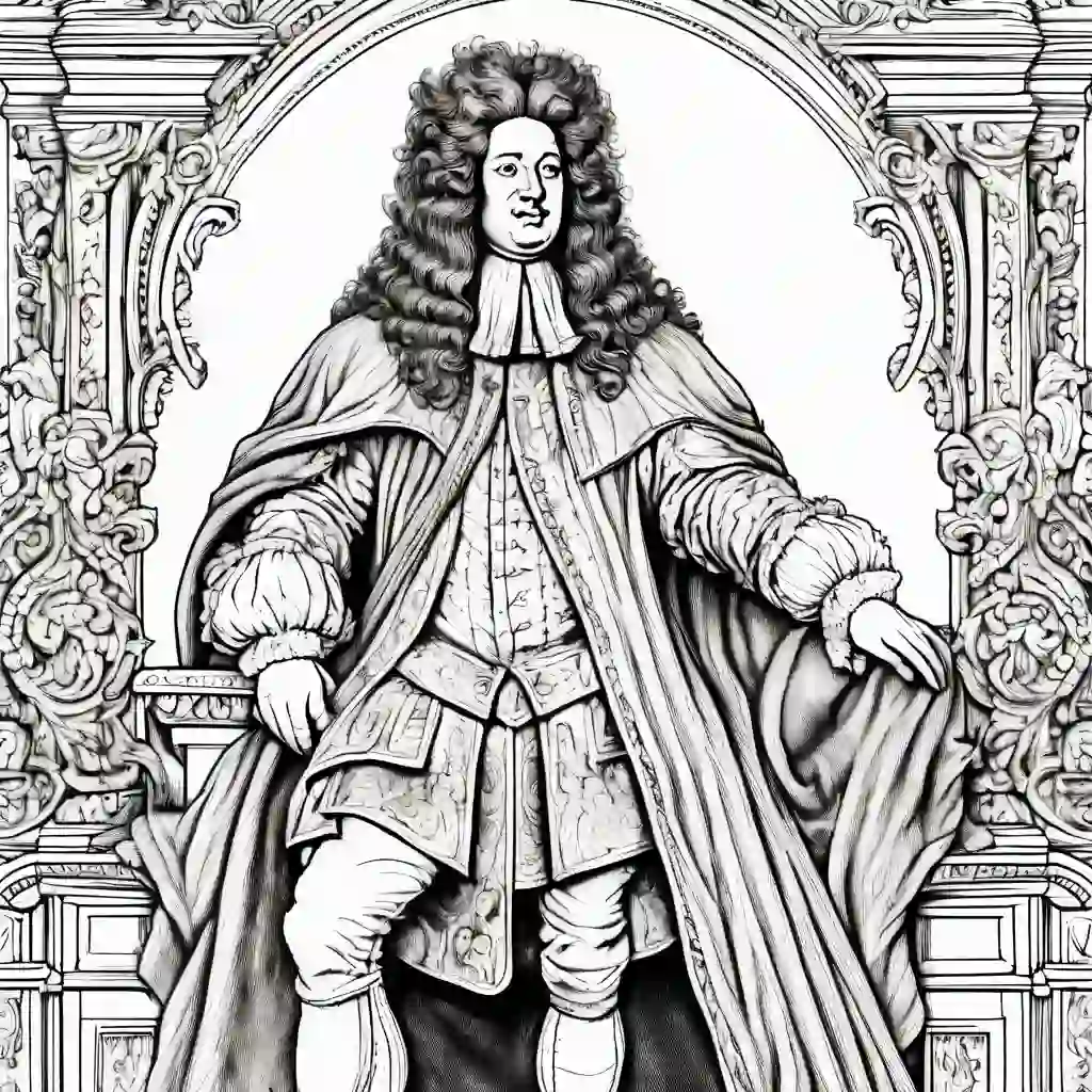 King Louis XIV coloring pages